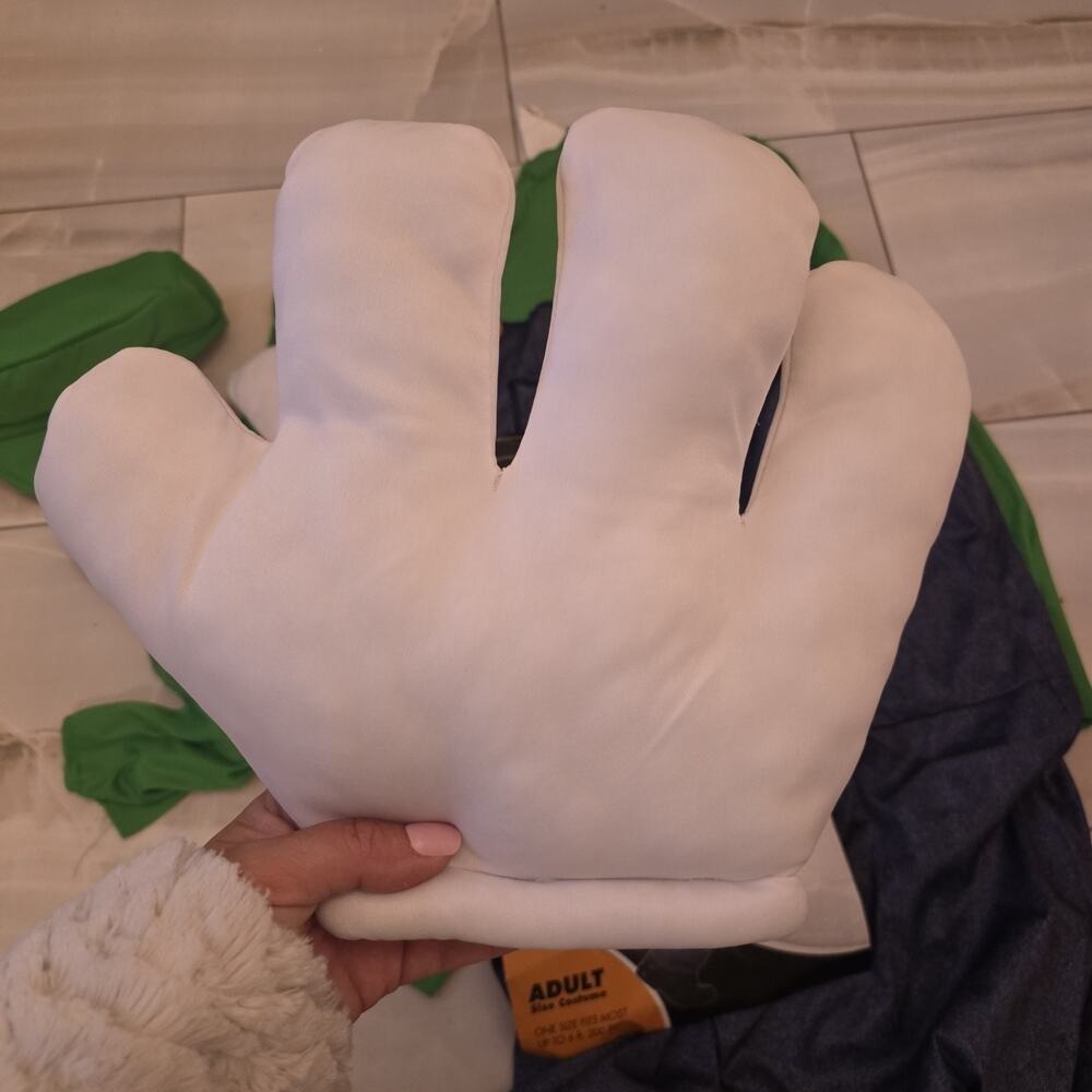 Super Mario Brothers Bros Luigi Adult Nintendo Video Game Costume - Large - Picture 6 of 16
